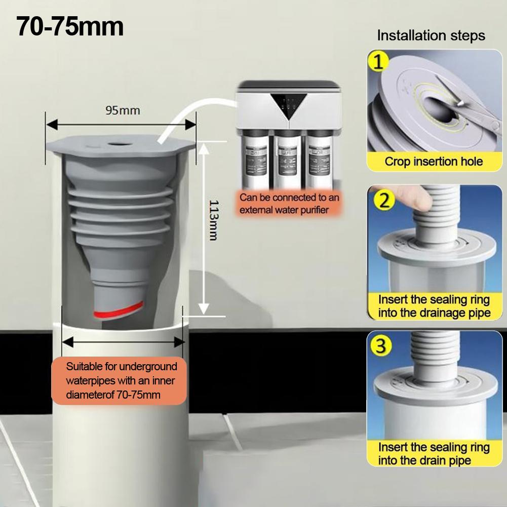 Соединитель канализационной трубы Уплотнительное кольцо для слива Герметизация домашней сантехники Защита Предотвращение запахов Эффективная система дренажа
