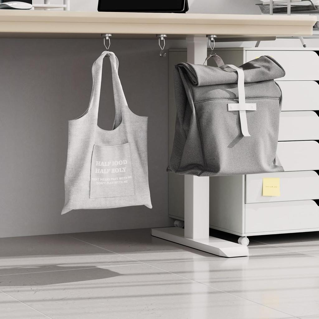 Homion of Stainless Steel Magnetic 30kg Vertical Load 10kg Horizontal Load 32mm for Key and Wall Hanging [Set 6] Hooks, Rust-Proof, Capacity,