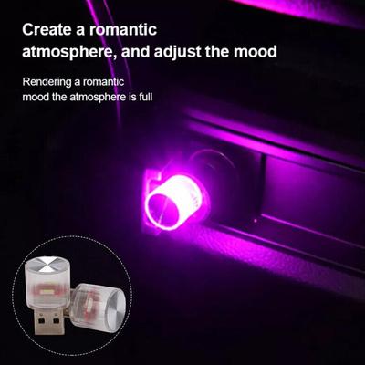 Автомобильный USB-светильник для салона, светодиодный фонарь, окружающий свет, атмосфера салона, красочная окружающая среда, автомобильные лампы для ПК, украшения, компьютер S5Z2