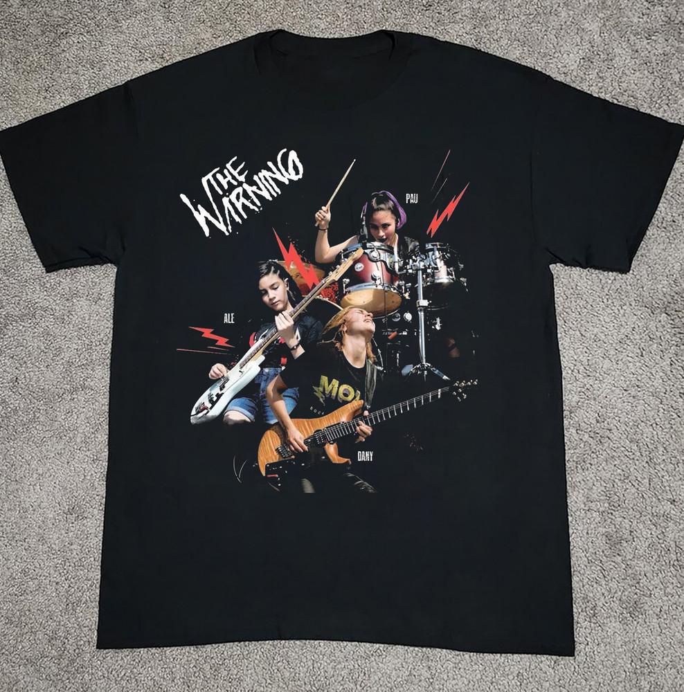NEW THE WARNING BAND Short Sleeve Gift For Fan Black All Size T-Shirt AL695