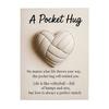 Volleyball Pocket Hug Heart-Shaped Volleyball Ornament with Inspirational Card Emotional Support Mini Pocket Hug Gifts for Sports Enthusiasts