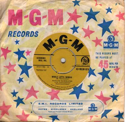 7-дюймовая пластинка МАРВИН РЕЙНУОТЕР - Whole Lotta Woman 45MGM974 MGM Records 1958 Великобритания Рок Б/У