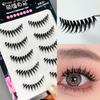 5 Pairs Soft Lightweight Strip Lashes Transparent Invisible Lash Stems Eye Lashes Eye Makeup