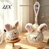 Cute Bag Charm Plush Animal Keychain, Soft Stuffed Pendant with Braided Cord, Round Small Gift for Kids Bunny Sheep Backpack, Decorative Mini