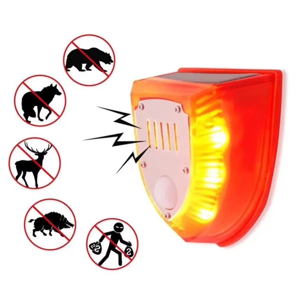 Waterproof Motion Sensor Alarm Audible and Visual Alarm Animal Repeller Outdoor Garden