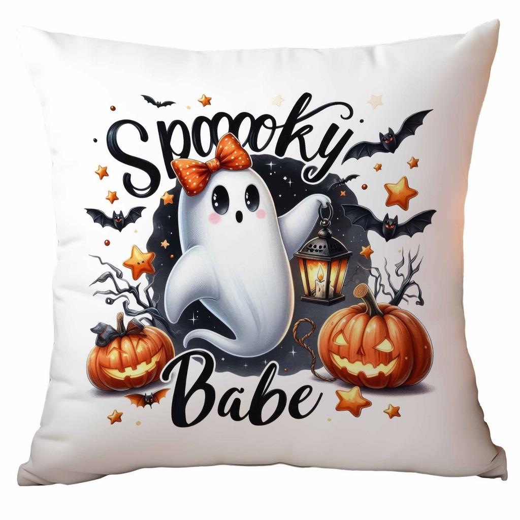 Новая Популярная Хэллоуинская Наволочка Милая Серия Привидений Льняной Материал Хэллоуин Украшение для Дивана