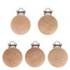 5Pcs 3CM Baby Pacifier Wooden Clips Infant Soother Holder No Holes Beech Wood