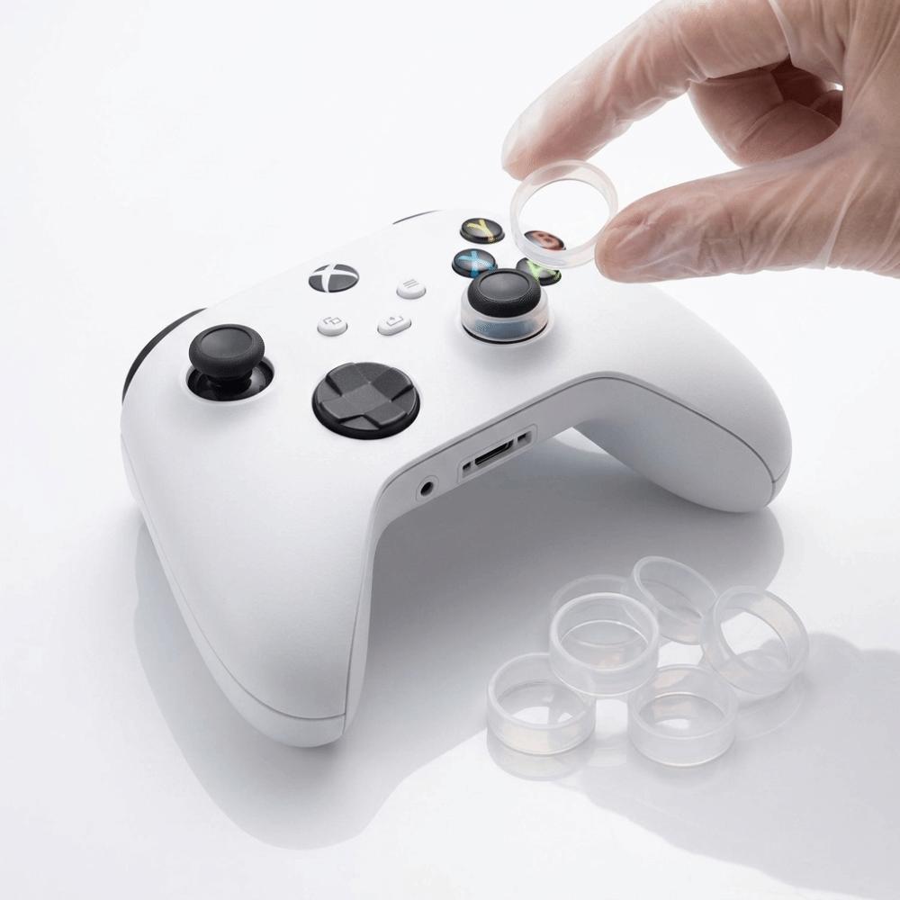 8PCS Anti Dust Joystick Silicone Guards for PS5 PS4 Pro Xbox VR2 ROG Thumbstick Friction Reduction