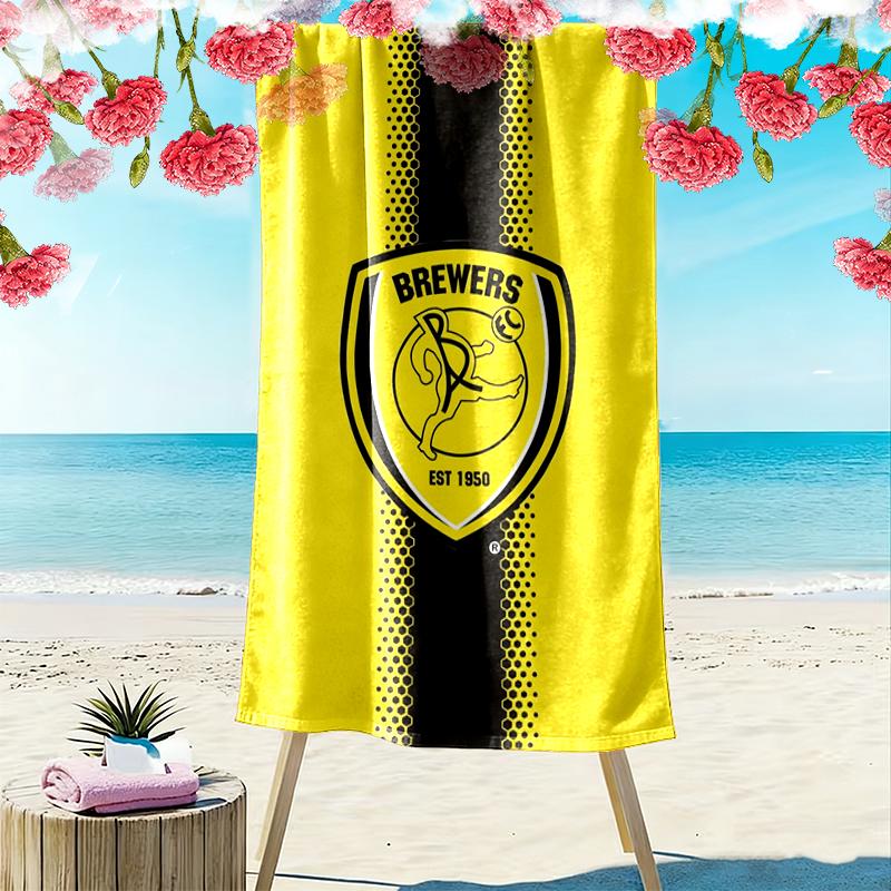 Burton Albion Fc Print Beach Towel Large Soft Quick Dry Towel For Beach Camping Swimming