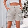Женские шорты-карго, повседневные шорты-бермуды длиной до колена с множеством карманов, летние прямые брюки-карго