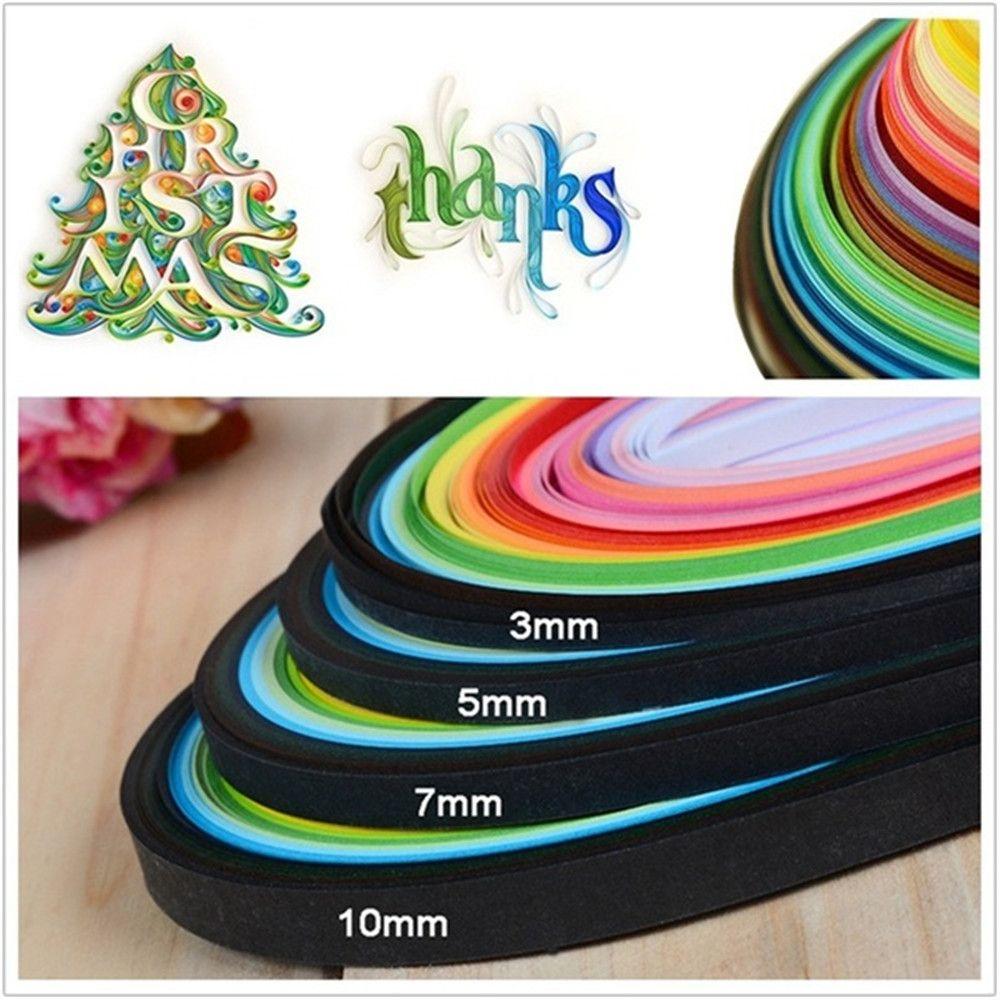 3/5/7/10mm NEW DIY Craft Quilling Paper Solid Color Origami Tool Handmade
