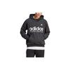 adidas Худи в полоску с принтом логотипа бренда Американский стиль Свитшот Мужской Черный