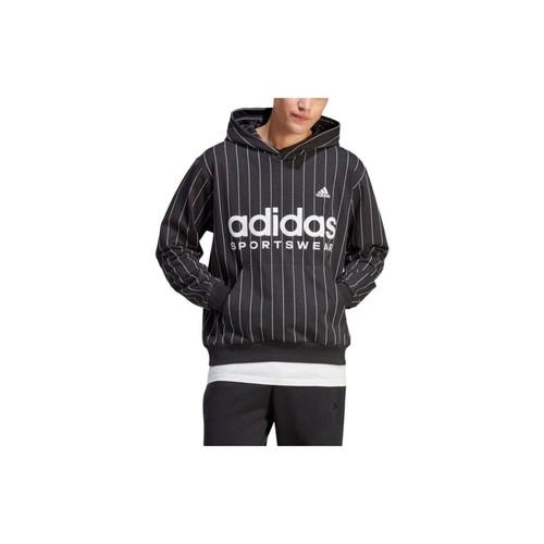 adidas Худи в полоску с принтом логотипа бренда Американский стиль Свитшот Мужской Черный