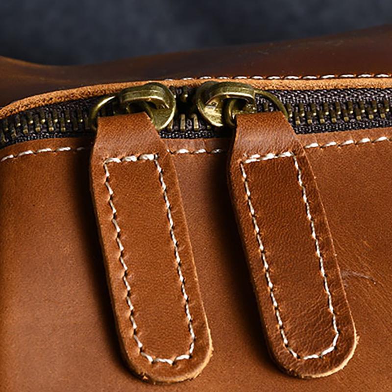 Crazy Horse Leather Travel Bag Luxury Genuine Leather Men Women Travel Bag Cow Leather Carry On Luggage Bag Weekend Duffle Bag