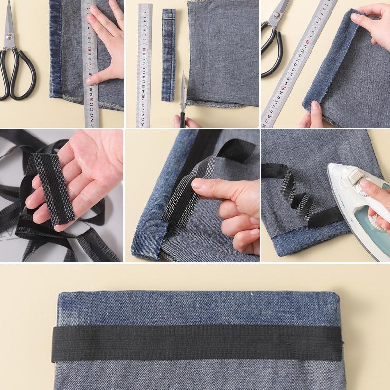 2,5 см Самоклеящаяся тесьма для подгибки брюк DIY Приклеивание утюгом Края брюк Укорачивание Ремонт Джинсы Одежда Различная длина