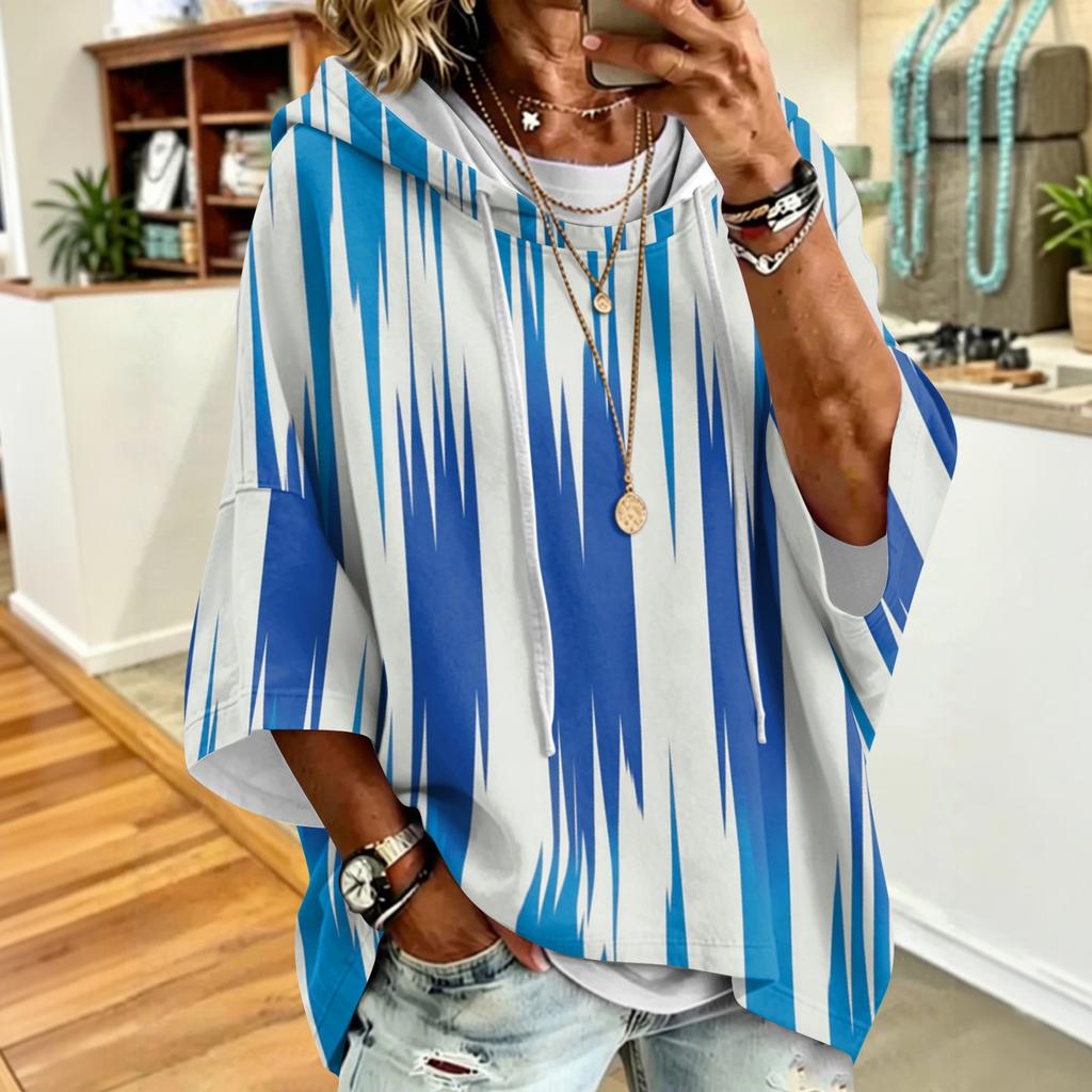 Женская винтажная толстовка с цветочным принтом на шнурке, свободного кроя, повседневный топ-свитшот