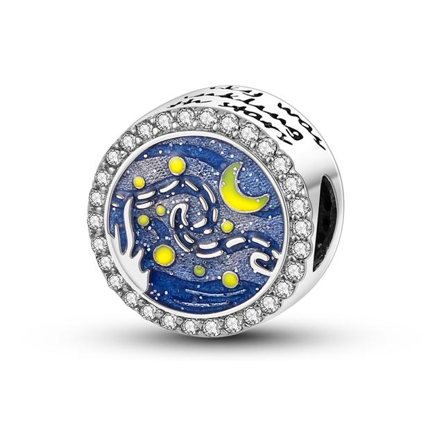 Подвески Plata Charms Of Ley 925 Elephant Katty Car Coffee, подвески, подходят для оригинального браслета Diy