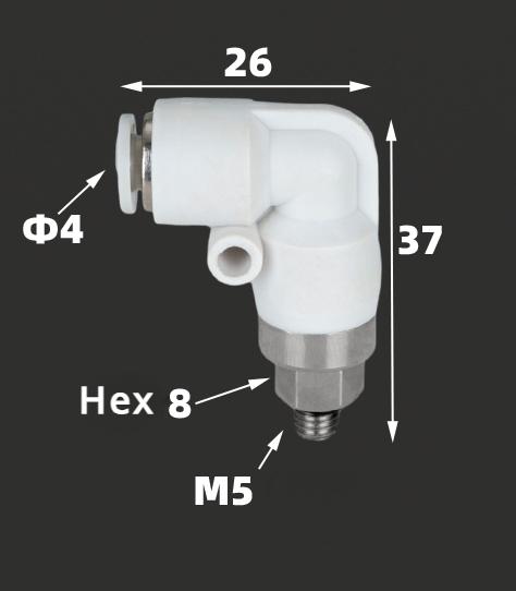 NRL 1700 об/мин Угольник M5 1/8" 1/4" 3/8" 1/2" BSP Наружный 4 6 8 10 12 мм Трубка Воздушный Пневматический Высокоскоростной Вращающийся Фитинг-Соединитель для Трубок