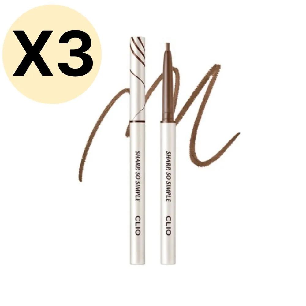 Clio Sharp Pencil Liner No. 10 Cacao Brown x3