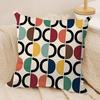 Black Geometric Pattern Cushion Cover Pillowcase Ultra Soft Skin Friendly Fabric Cloud Like Comfort  Concealed Zipper