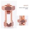 Split Bolt Connector Antenna Grounding Connector Copper Split Bolt Connector Rose Gold Cord Bolt Copper Split Connector Cable