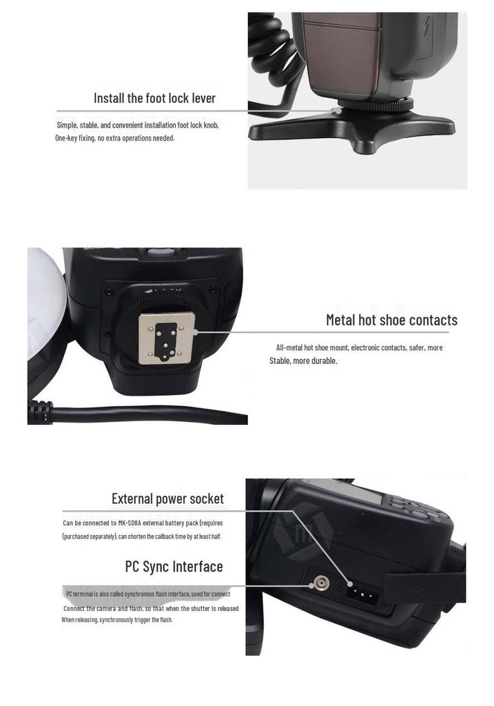 14EXT TTL Automatic Ring Macro Flash for Oral, Insects, Flowers, Birds Photography
