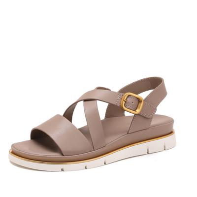 Римские сандалии на танкетке, летние новые, мягкая подошва, ремешок с пряжкой, ощущение ходьбы по грязи, повседневная мода, морской отдых, нескользящие, пляжные