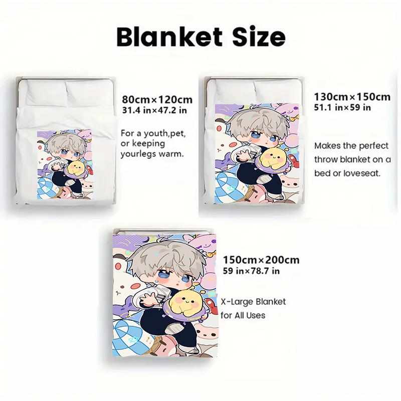 Love and Deepspace-inspired 2D Flat Pattern Flannel Blanket High quality All Seasons Warmth and Comfort Perfect for Christmas Gifts.PMT0914232