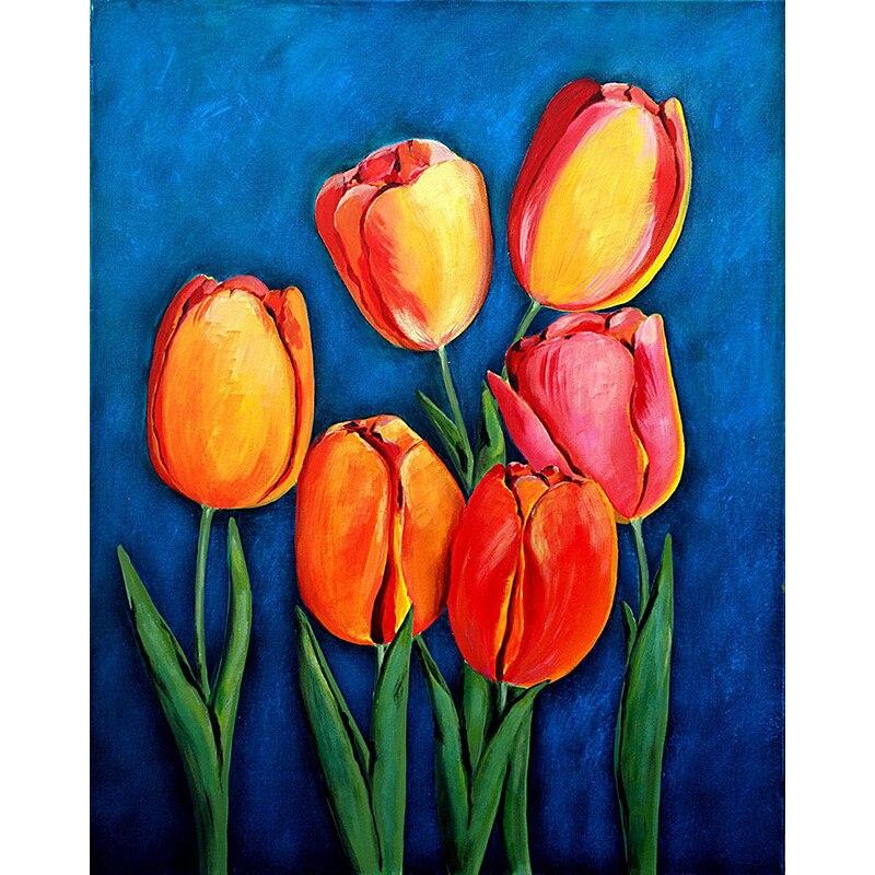 5D DIY Алмазная картина Орхидея Пейзаж Цветочные фотографии Алмазная вышивка Полный круглый горный хрусталь Ремесла Домашний декор Подарок