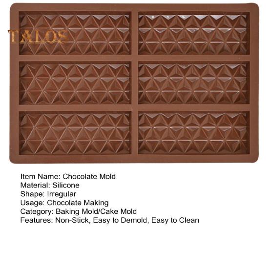 6 полостей, форма для шоколада, прямоугольная форма, силиконовая форма для конфет, антипригарная форма для вафель, чизкейка, пудинга, торта, десерта