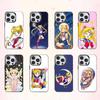 МИЛЫЙ Мультяшный S-Sailor M-Moons Чехол Для Телефона Для iPhone17,16,15,14,13,12,11 Plus,Pro Max Цветной Посеребренный Внутренний Чехол