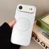 KEYSION Оригинальный матовый стеклянный чехол для телефона MagSafe для iPhone 13 14 15 16 17 Pro Max 17 Air Магнитная беспроводная зарядка Бронированный чехол
