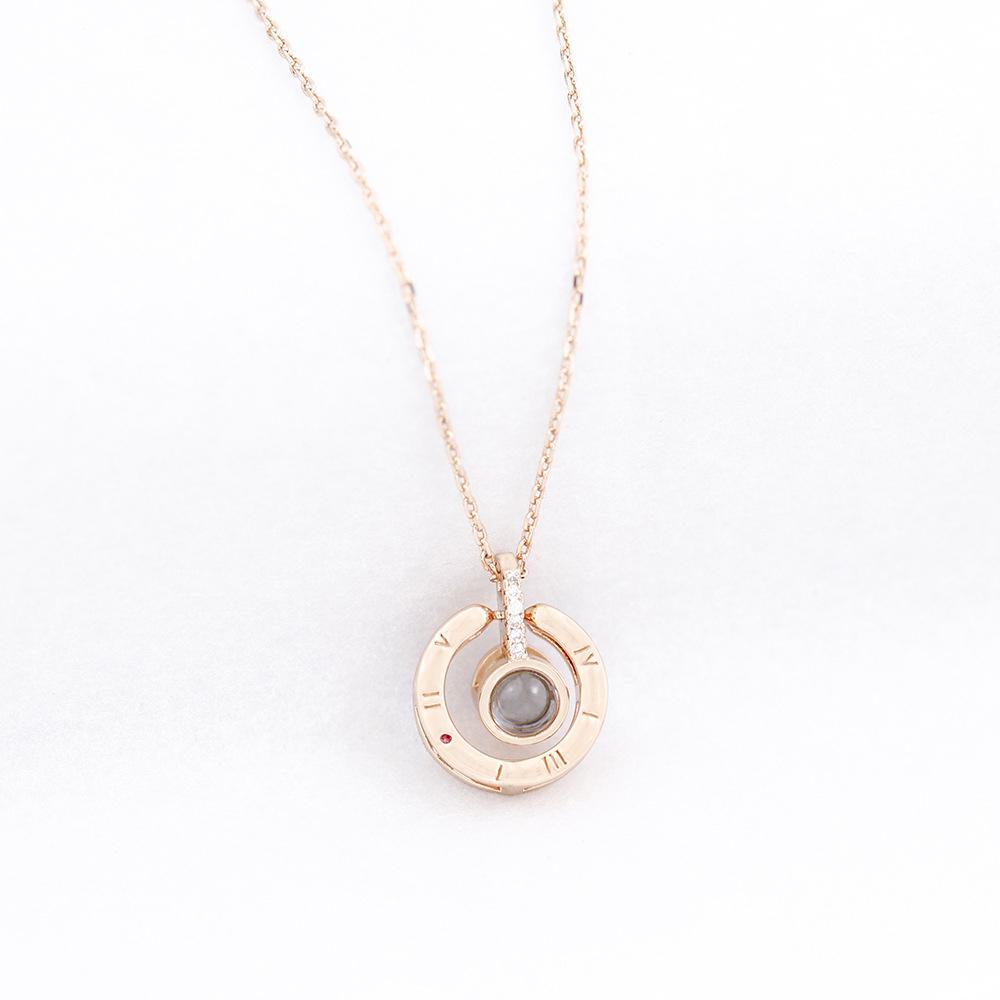 SUMENG New 100 Languages I Love You Projection Pendant Necklace Romantic Memory Wedding Jewelry Gifts 2024