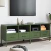 TV Cabinets 2 pcs Olive Green 68 x 39 x 50.5 cm Steel