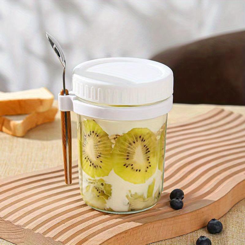1 шт., ночной контейнер для овса, молока, фруктов, салата, хранения продуктов, стеклянные банки, переносные чашки для завтрака из хлопьев, бутылка для воды, кухонный предмет