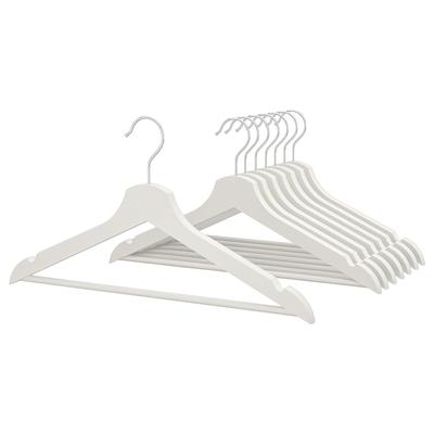 IKEA BUMERANG Вешалка для одежды из массива дерева с утопленными плечиками для комплектов и маек, костюмов, курток, (2 (16 шт.), белый)