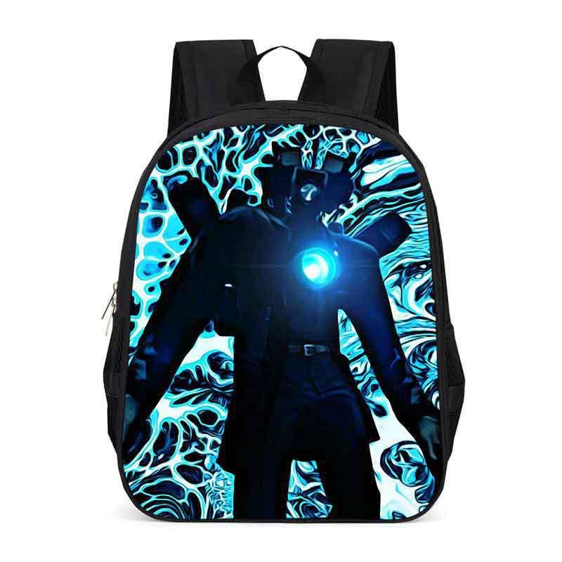 Kids School Backpack Elementary Students Large Capacity Oxford Fabric Bag With Ergonomic Back Support Cartoon Print