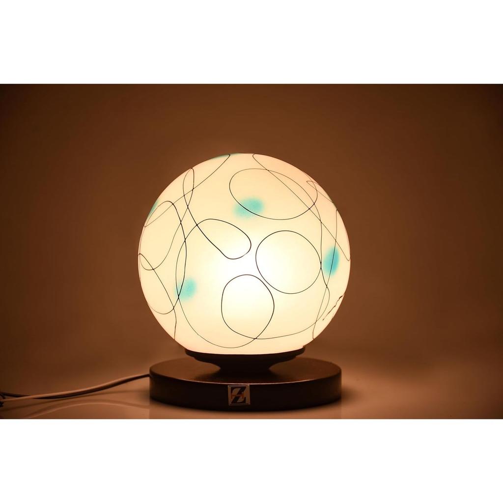 Modern Desk Lamp for Home Office,Wood Table Lamp with Glass Shade Small Study Reading Light, Night Stand Lamp for Bedroom Work (Bulb Included)