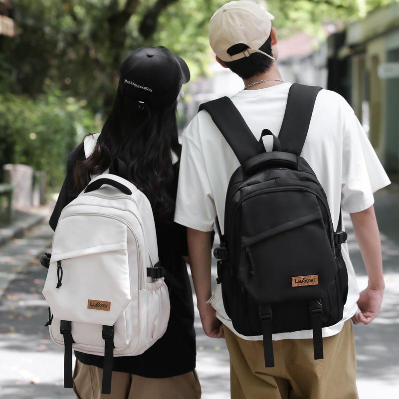 Однотонный школьный рюкзак для студента, женский, большой емкости, дорожный рюкзак, мужской рюкзак для компьютера