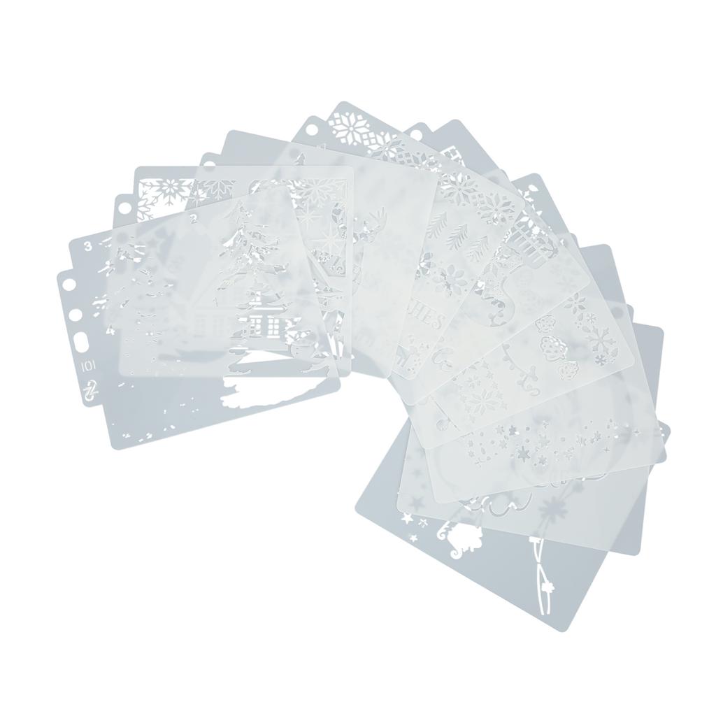 9Pcs Stencils Production Reusable PET Multi Purpose Flexible Mandala Template