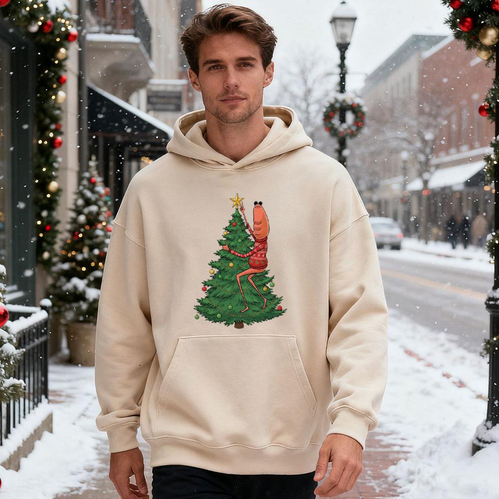 Merry Christmas Marcus The Worm Men Hoodie Meme Long-sleeve Autumn Winter Sweatshirt Marcus The Worm Christmas Costumes