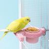 Resin Bird Cage Feeder Non-slip Jumping Platform Paw Grinding Sticks Parrot Biting Rod Wear-resistant Bird Water Feeder Exercise