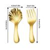 Ложка-вилка для мороженого в форме ракушки с короткой ручкой, из нержавеющей стали, ложка для сахара и соли, чайная/кофейная/десертная ложка, кухонная ложка для приправ
