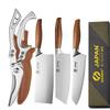 WXCOO Professional Japanese Kitchen Knife Set Kitchen Accessories Meat Cleaver Boning Knife Fruit Utility Knife Cooking Chef