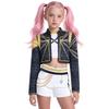 Hot Movie KPop Demon Hunters Costume Girl Cosplay KPop Singers Dance Role Halloween Demon Outfits Top + Pants + Accessories Set