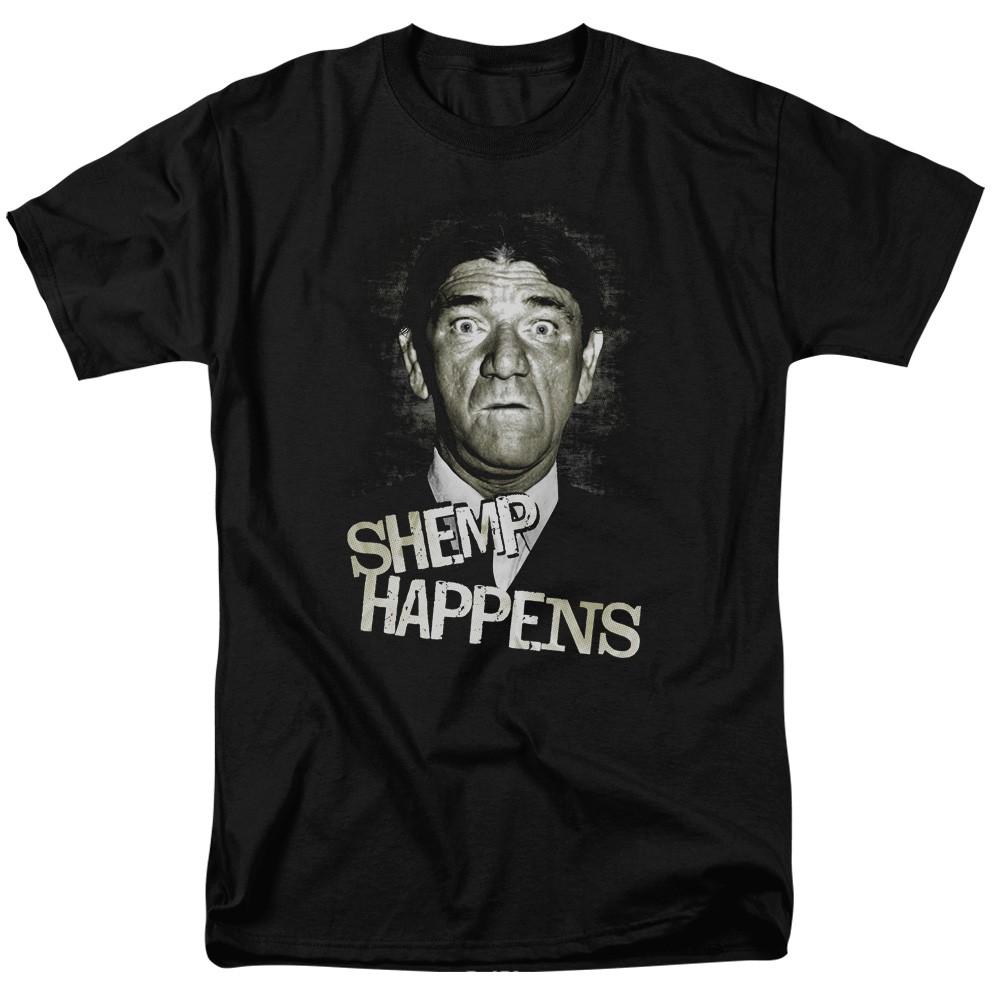 Three Stooges - Shemp Happens - Adult Unisex Short Sleeve T-Shirt - Black