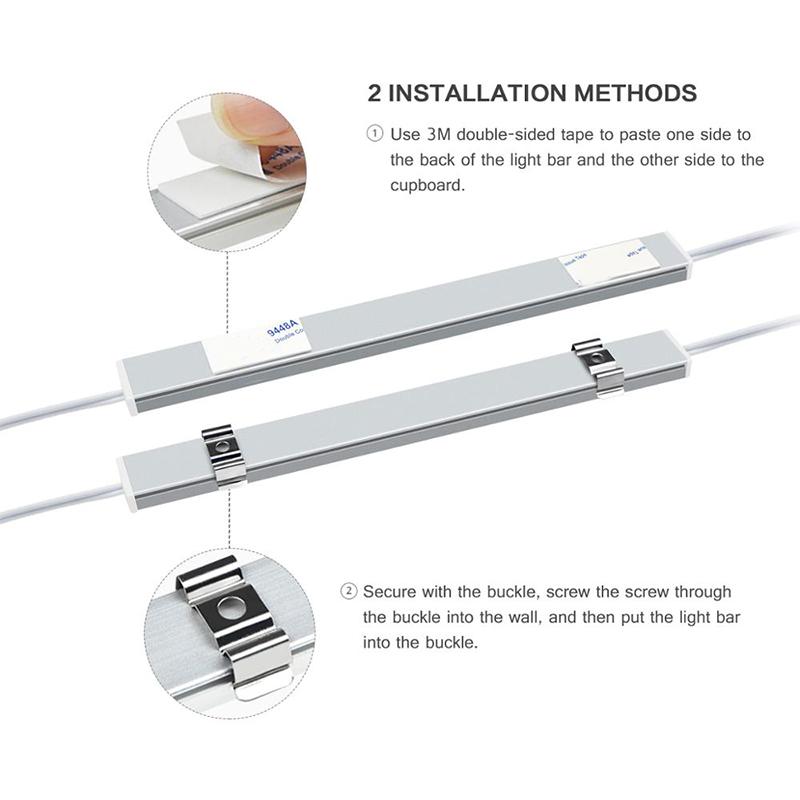 1-5 шт., 40 см, 6 Вт, умная ручная кухонная лампа, серия светодиодных светильников для шкафа, шкафа, спальни, лестницы, ночной датчик движения, освещение с вилкой европейского стандарта