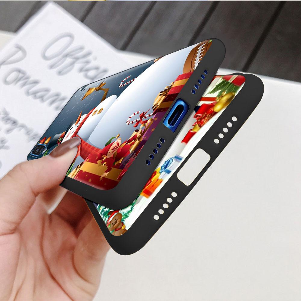 Рождественский чехол со снеговиком из мультфильма для Samsung Galaxy A52 A12 A51 A53 A33 A71 A32 A31 A21 A01 A11 A22, черный чехол из ТПУ для телефона