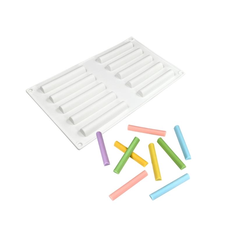 Silicone Eclair Shape Baking Molds Flexible Dessert Tray for Home Bakers, Multi-Cavity Mousse Cake Pastry and Chilling Dessert Preps
