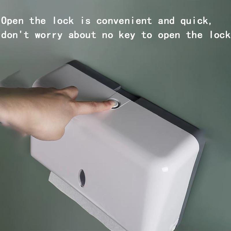 Настенный держатель для бумажных полотенец Универсальный гостиничный туалет Коммерческий диспенсер для салфеток Без перфоратора Многоскладной держатель для бумаги в три сложения Главная